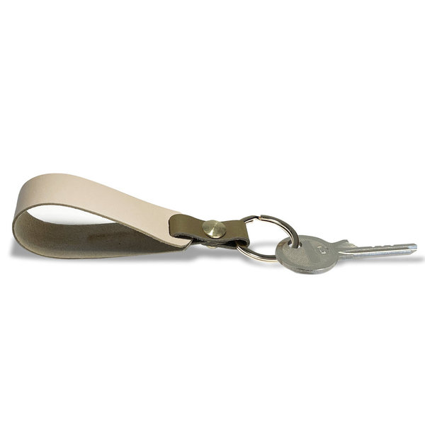 Personalisierbarer Leder Schlüsselanhänger Nude / Olive. Sternzeichen, Symbole (Prägung H:10mm)