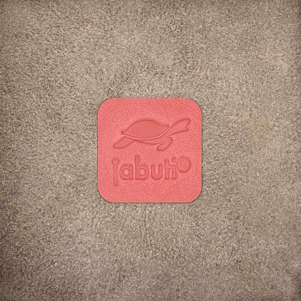 jabuti edition Lederschale / Taschenleerer Rindleder Stone - Lamm Nappa Details Flamingo 14 x 14 cm